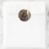 Kitty Kibble Runder Aufkleber (Tasche)
