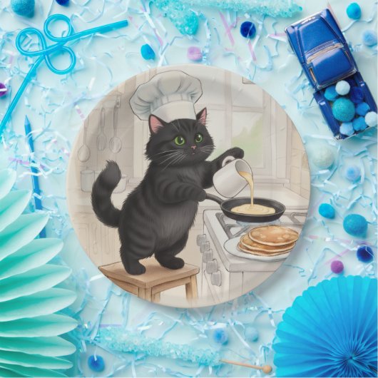 KItty Kichen Black Cat, Paper Plates Pappteller (Party)