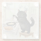 KItty Kichen Schwarze Katze, Glasuntersetzer (Rückseite)