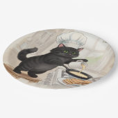KItty Kichen Schwarze Katze, Pappteller (Schrägansicht)