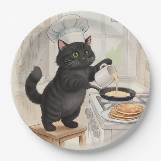 KItty Kichen Schwarze Katze, Pappteller (Vorderseite)