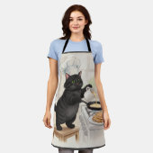 KItty Kichen Schwarze Katze, Schürze (Getragen)
