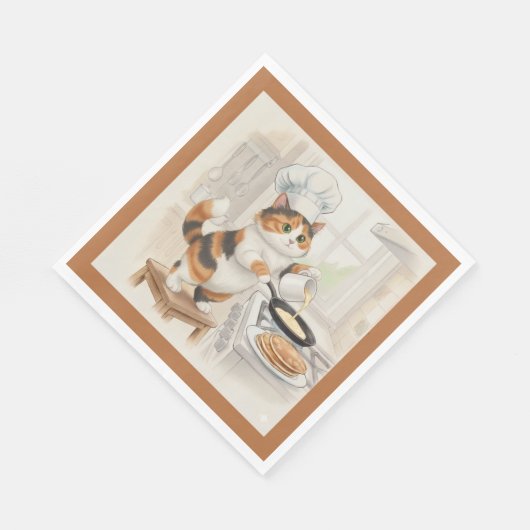 Kitty Kitchen, Calico, Napkins Serviette (Ecke)