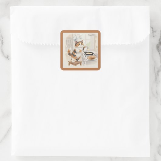 Kitty Kitchen, Calico, Stickers (Tasche)