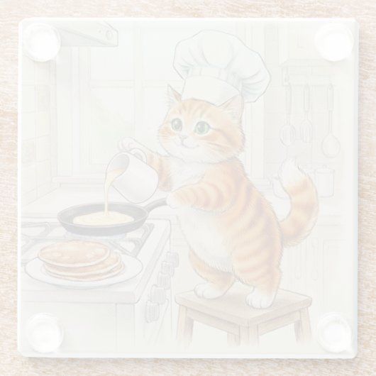 Kitty Kitchen, Glass Coaster Glasuntersetzer (Rückseite)