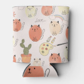 Kitty Kitten Cats: Süße Tier Pattern Dosenkühler (Vorderseite)
