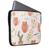 Kitty Kitten Cats: Süße Tier Pattern Laptopschutzhülle (Vorne Rechts)