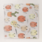 Kitty Kitten Cats: Süße Tier Pattern Puzzle (Horizontal)