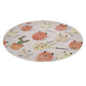 Kitty Kitten Cats: Süße Tier Pattern Schneidebrett (Ecke)