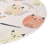 Kitty Kitten Cats: Süße Tier Pattern Schneidebrett (Ecke)