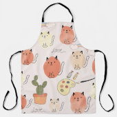 Kitty Kitten Cats: Süße Tier Pattern Schürze (Vorderseite)