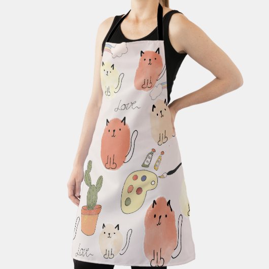 Kitty Kitten Cats: Süße Tier Pattern Schürze (InSitu)