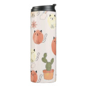 Kitty Kitten Cats: Süße Tier Pattern Thermosbecher (Nach links gedreht)
