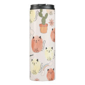Kitty Kitten Cats: Süße Tier Pattern Thermosbecher (Rückseite)