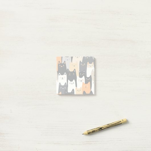 Kitty Kitty Kitty Post It Notes Post-it Klebezettel (Auf Schreibtisch)