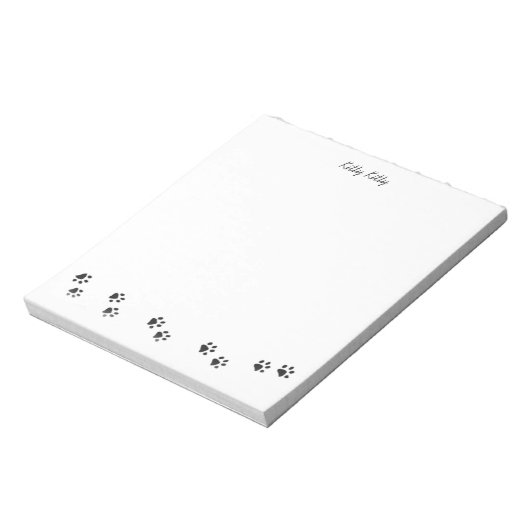 Kitty Kitty Paw druckt Note Pad Notizblock (Rotiert)