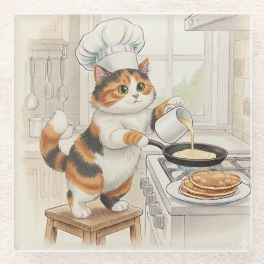 Kitty Küche, Calico, Glasuntersetzer (Vorderseite)