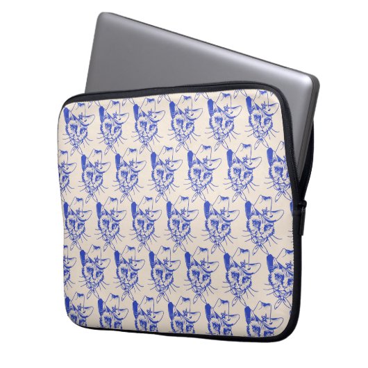 Kitty Laptop Sleeve (Vorderseite Links)