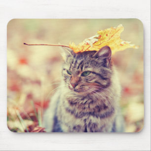 Kitty Leaf Balancing Act Mousepad