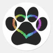 KITTY LIEBE Black Runder Aufkleber (Vorderseite)