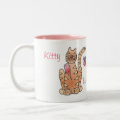 KITTY-LIEBE! durch SHARON SHARPE Zweifarbige Tasse (Links)