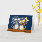 Kitty Liebe Grußkarte Karte (Gelbe Blume)