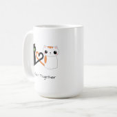 Kitty Liebe Herzstück Schwänze Kaffeetasse (Vorderseite Links)