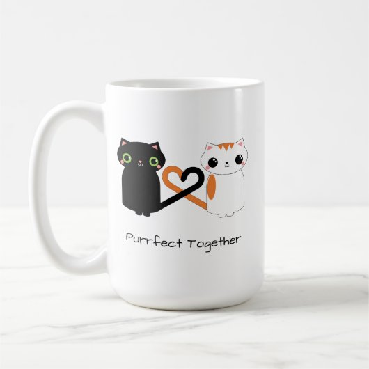 Kitty Liebe Herzstück Schwänze Kaffeetasse (Links)