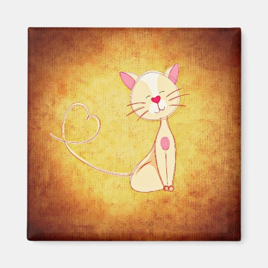 Kitty Liebe hört gelb Magnet (Vorne)