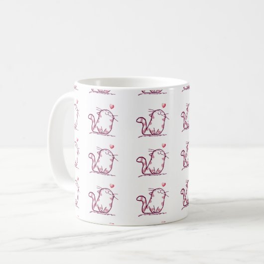 Kitty Liebe Kaffeetasse (Vorderseite Links)