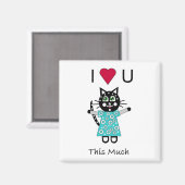 Kitty Liebe Magnet (Vorderseite/Rückseite)