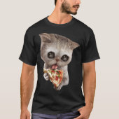 Kitty Liebe-Pizza auch T-Shirt (Vorderseite)
