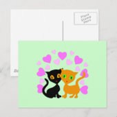 Kitty Liebe Postkarte (Vorne/Hinten)