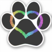 Kitty Liebe Rainbow Aufkleber (Vorderseite)