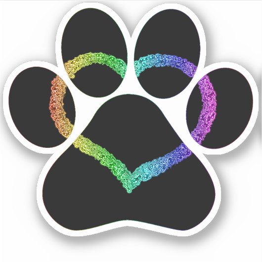 Kitty Liebe Rainbow Aufkleber (Vorderseite)