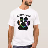 Kitty Liebe Rainbow Herz T-Shirt (Vorderseite)