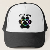 Kitty Liebe Rainbow Herz Truckerkappe (Vorderseite)