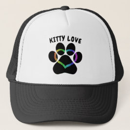 Kitty Liebe Rainbow Herz Truckerkappe