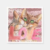 Kitty Liebe Serviette (Vorderseite)
