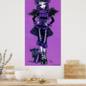 Kitty Lila Gothic Viktorianisch Angel Poster (Küche)