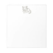 Kitty Line Zeichnend Notizblock (Vorderseite)