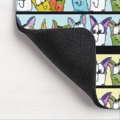 Kitty Lineup-farbige Katzen Mousepad (Ecke)