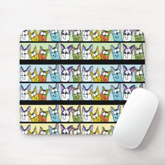Kitty Lineup-farbige Katzen Mousepad (Mit Mouse)