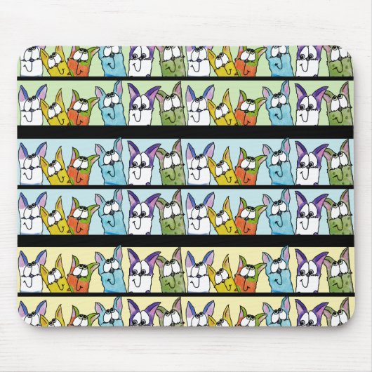 Kitty Lineup-farbige Katzen Mousepad (Vorne)