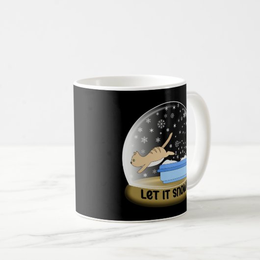 Kitty Litter Snow Globe Tasse (VorderseiteRechts)