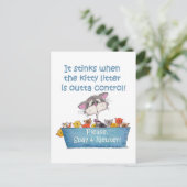 Kitty Litter Stinks Postkarte (Stehend Vorderseite)