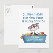 Kitty Litter Stinks Postkarte (Vorne/Hinten)