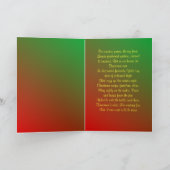 Kitty Looking Out Window Weihnachtskarte Feiertagskarte (Innenseite)