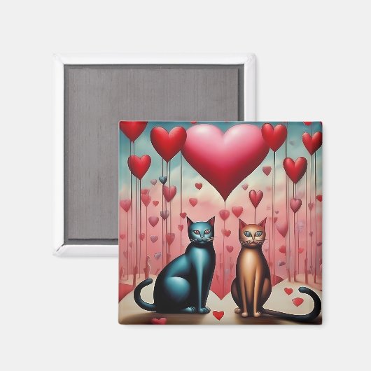 Kitty Love Magnet (Vorderseite/Rückseite)