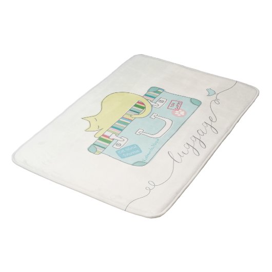 Kitty Luggage Mat Badematte (Schrägansicht)